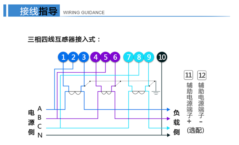 江蘇林洋DTZY71-Z三相四線遠(yuǎn)程費(fèi)控智能電能表加互感器怎么接線？